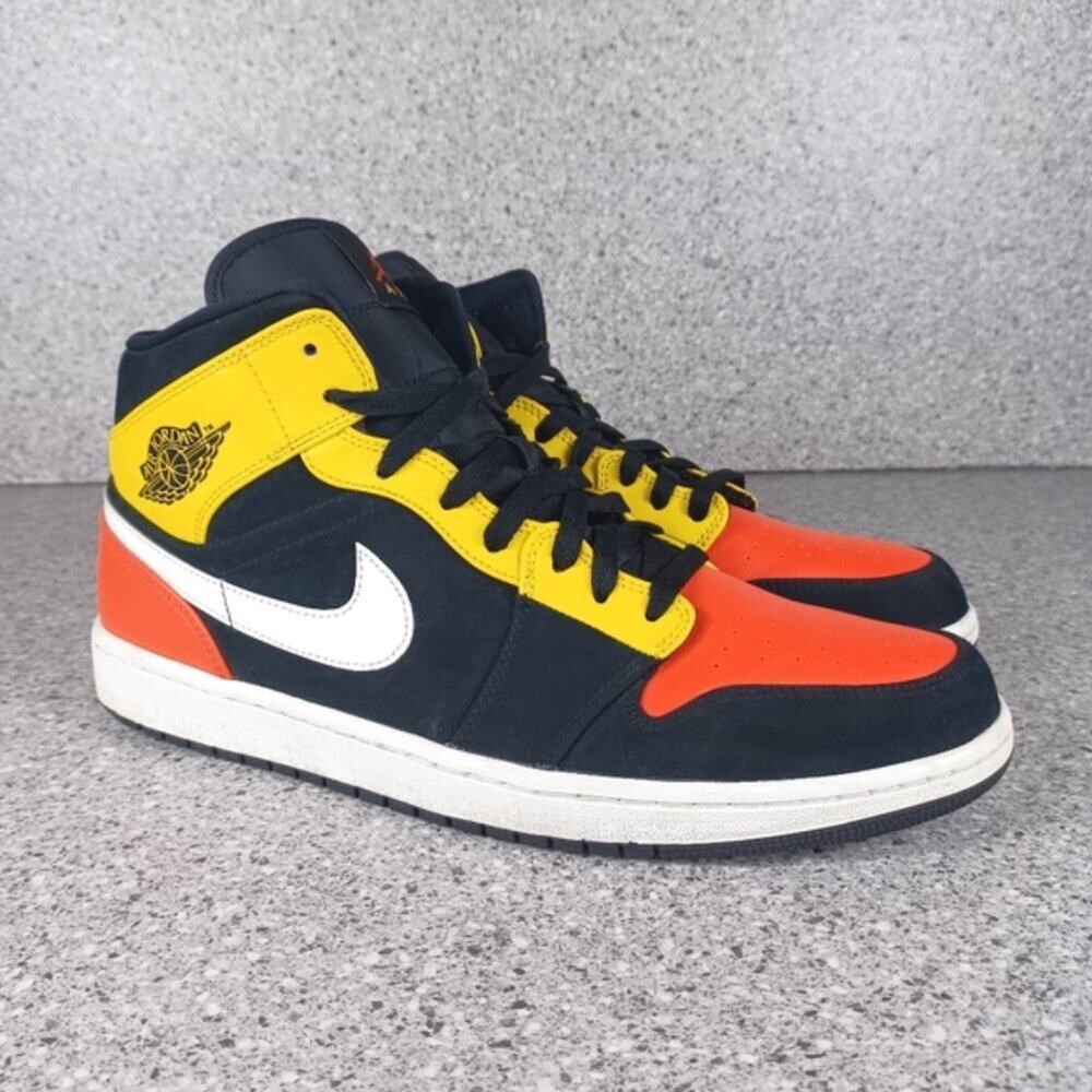 Copied - Nike Air Jordan 1 Mid Amarillo Orange Sneakers Men's Size 12 Shoes